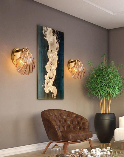 Shell Light - Lampe murale design en coquillage