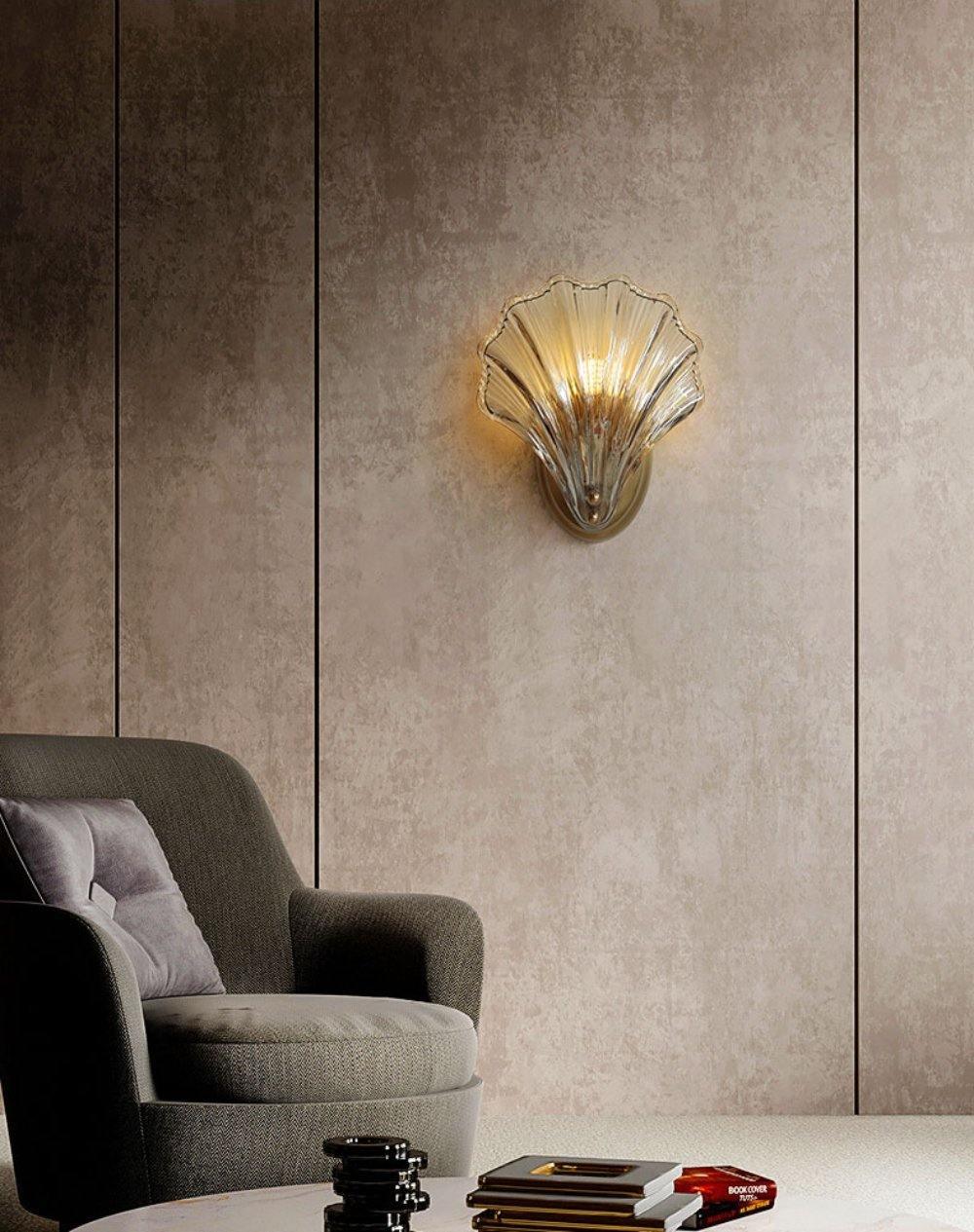 Shell Light - Lampe murale design en coquillage