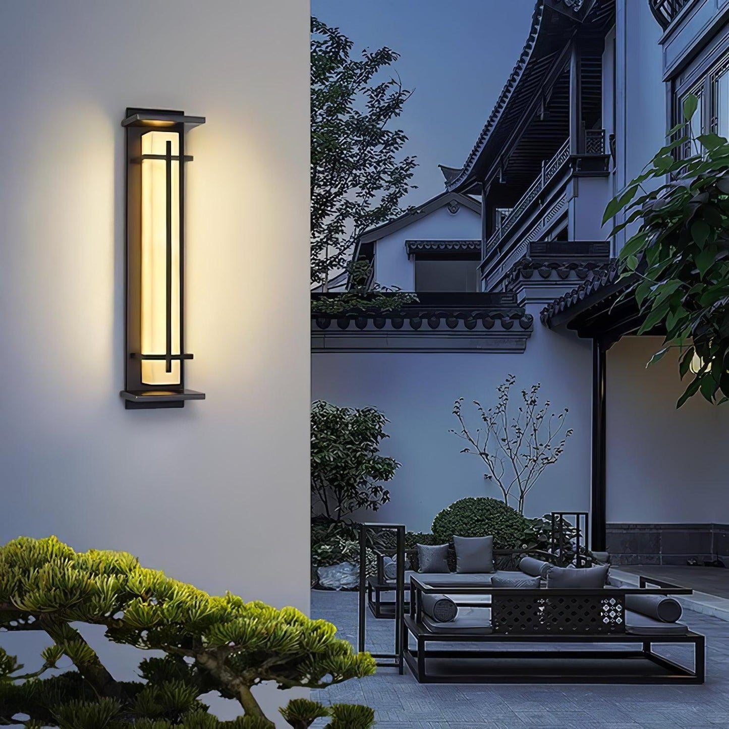 STRAVO | Applique Murale d’Extérieur – Acier Inoxydable & Marbre – LED Intégrée – IP65 – 3 Tailles & Couleurs