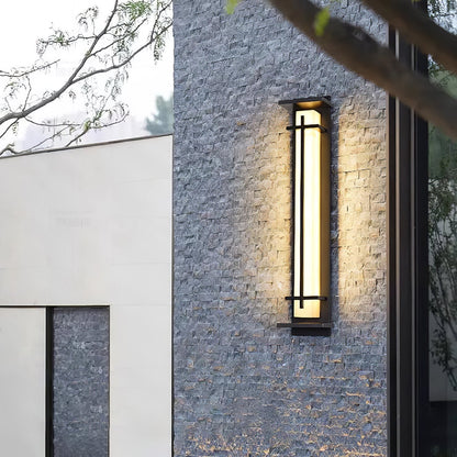 STRAVO | Applique Murale d’Extérieur – Acier Inoxydable & Marbre – LED Intégrée – IP65 – 3 Tailles & Couleurs