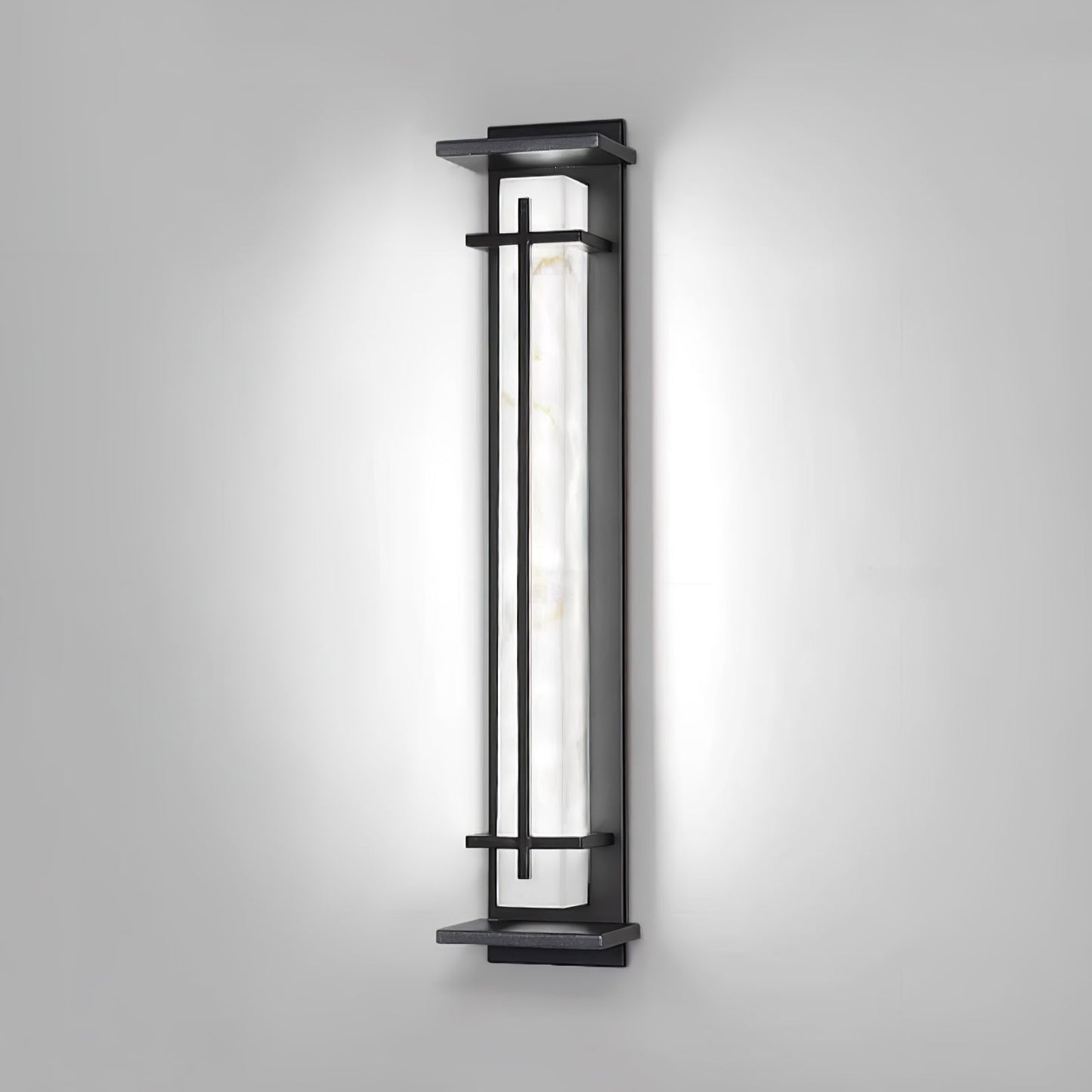STRAVO | Applique Murale d’Extérieur – Acier Inoxydable & Marbre – LED Intégrée – IP65 – 3 Tailles & Couleurs
