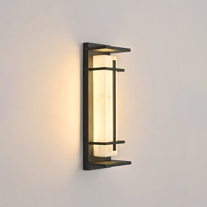 STRAVO | Applique Murale d’Extérieur – Acier Inoxydable & Marbre – LED Intégrée – IP65 – 3 Tailles & Couleurs
