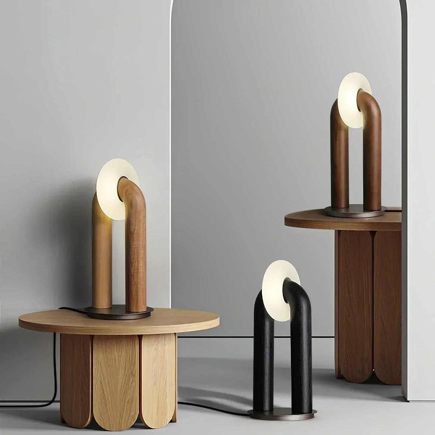 Archtouch | Lampe de Table Sans Fil – Bois & Acrylique – LED Tactile 3 Modes