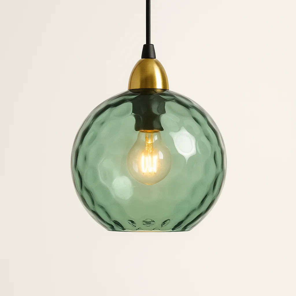 VerreClair – Suspension Lumineuse en Verre | Design Boule Moderne | E27 | 18 cm