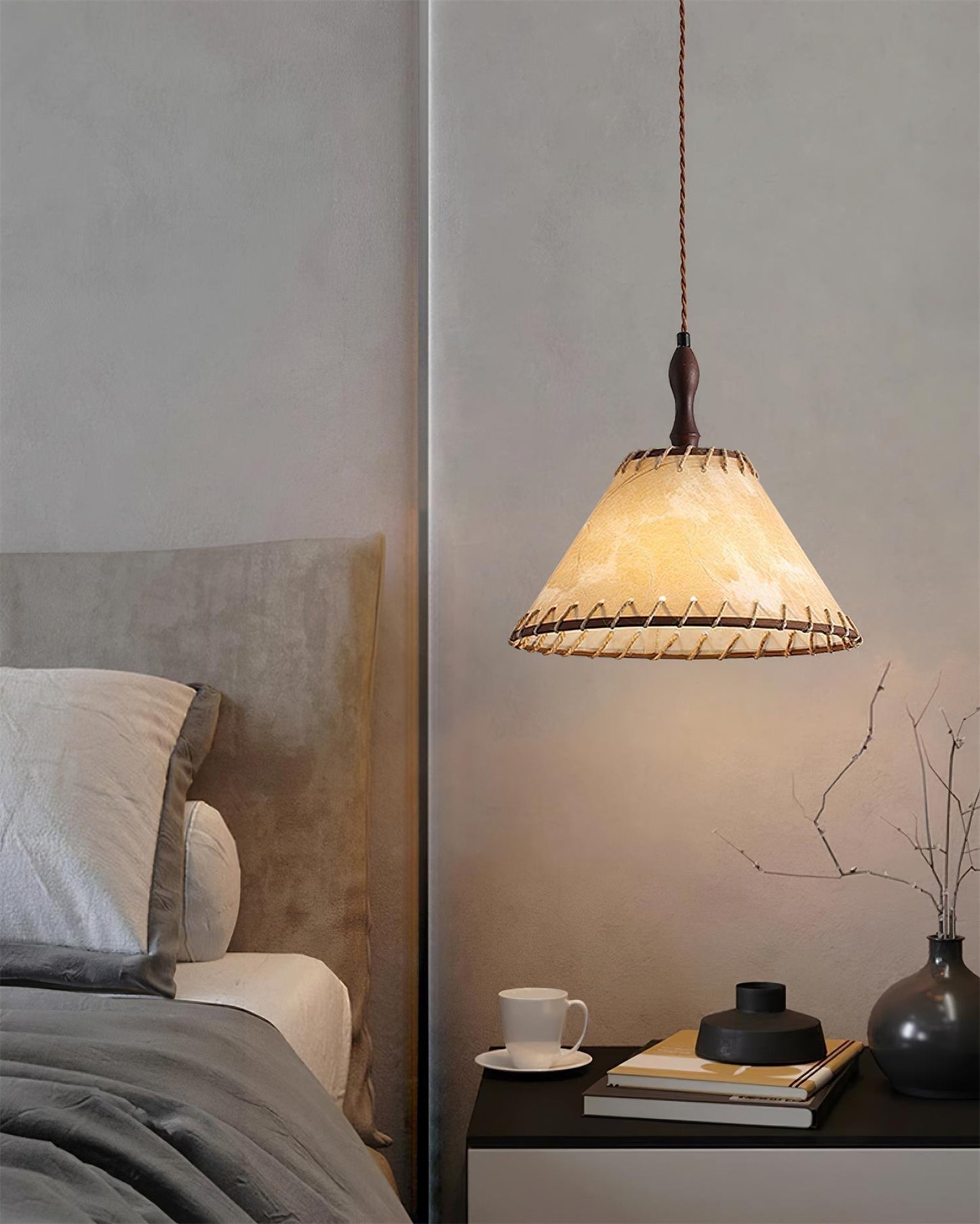 WoodLumière – Suspension Élégante en Bois