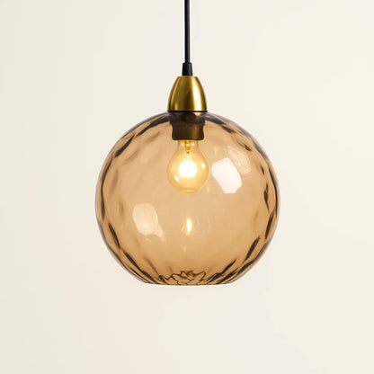 VerreClair – Suspension Lumineuse en Verre | Design Boule Moderne | E27 | 18 cm