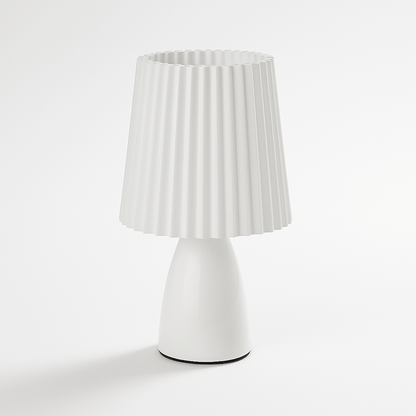 Apollo – Lampe de Table Design Mid-Century avec Abat-jour Plissé | LED à 3 Tons