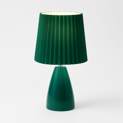 Apollo – Lampe de Table Design Mid-Century avec Abat-jour Plissé | LED à 3 Tons