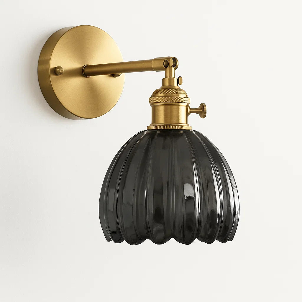 Retro – Lampe murale en verre Tulip Bud