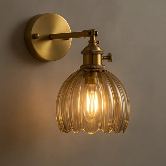 Retro – Lampe murale en verre Tulip Bud