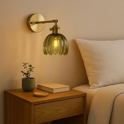 Retro – Lampe murale en verre Tulip Bud