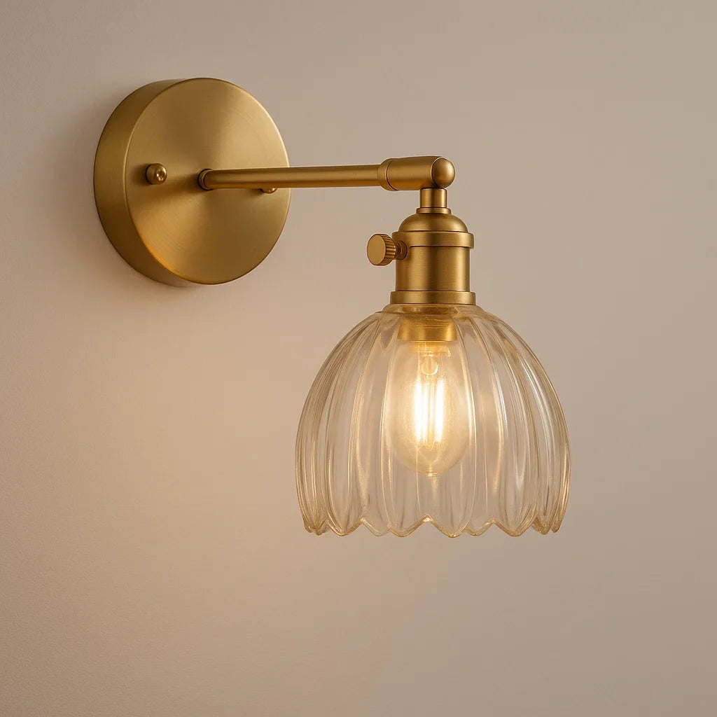 Retro – Lampe murale en verre Tulip Bud