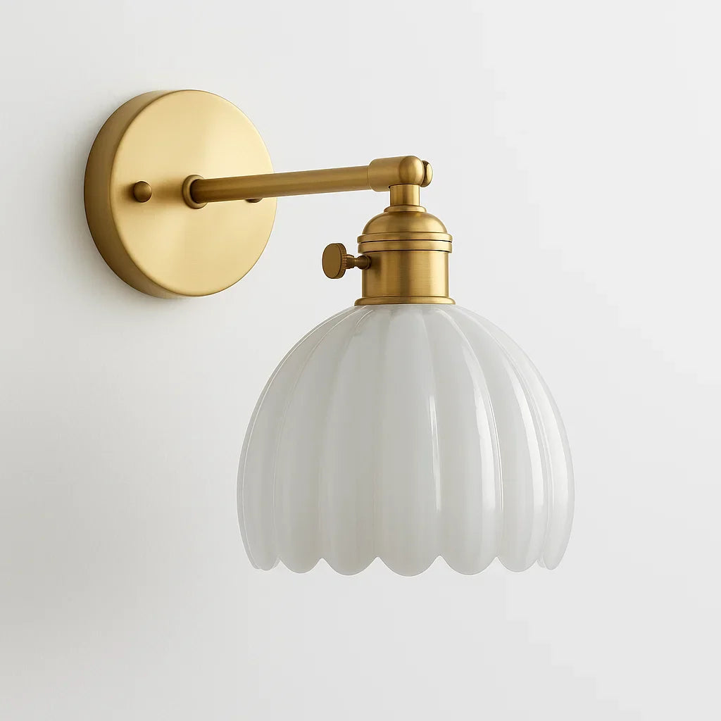 Retro – Lampe murale en verre Tulip Bud