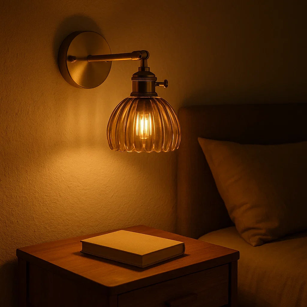 Retro – Lampe murale en verre Tulip Bud