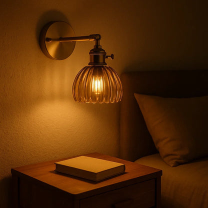 Retro – Lampe murale en verre Tulip Bud