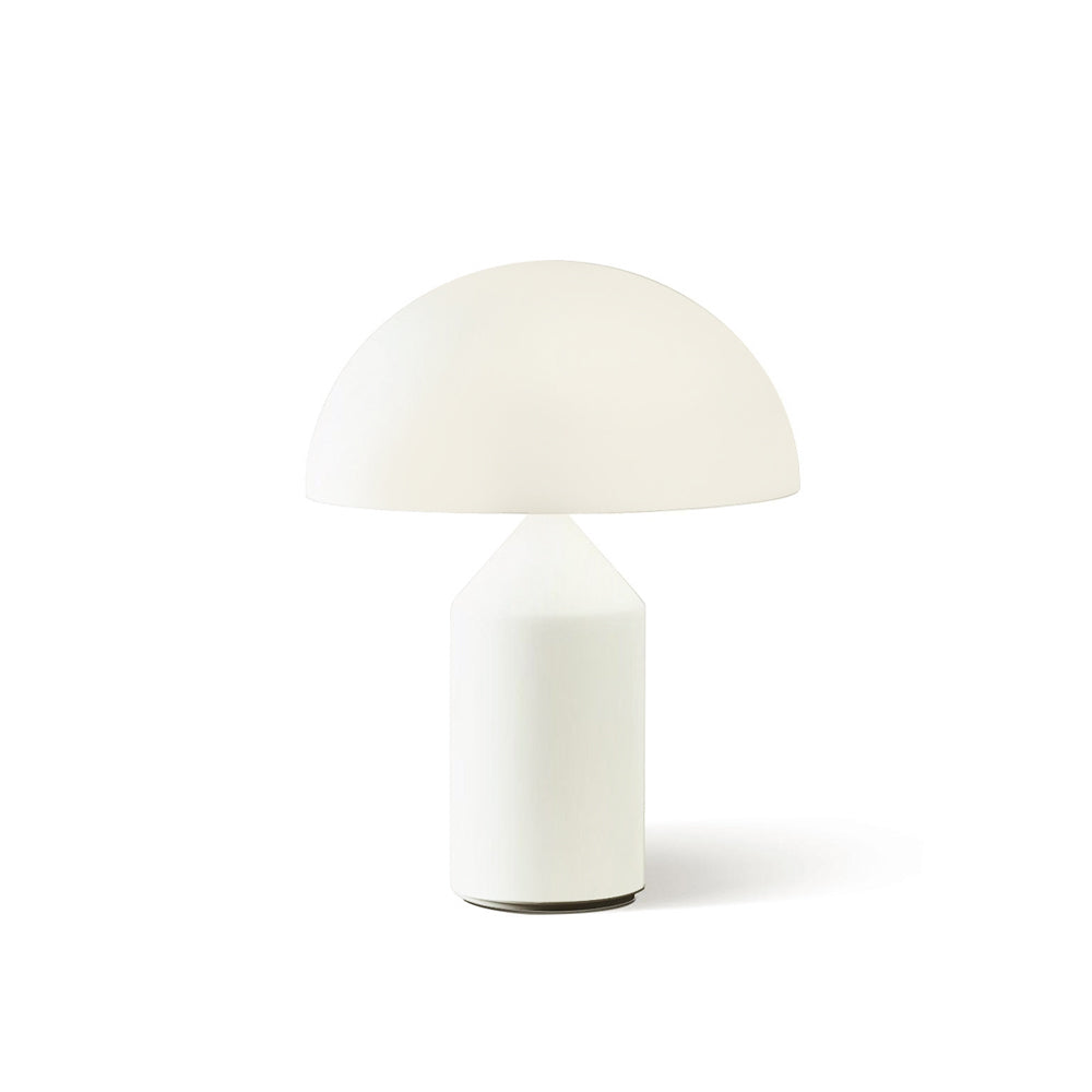 Atollo – Lampe de Table en Verre Blanc | Design Géométrique Iconique | LED Compatible