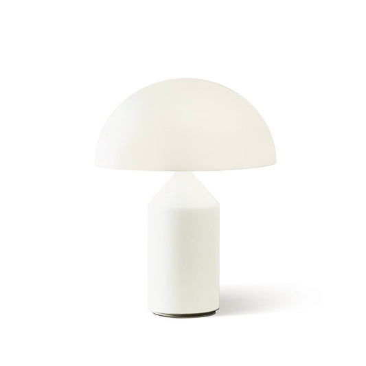 Atollo – Lampe de Table en Verre Blanc | Design Géométrique Iconique | LED Compatible
