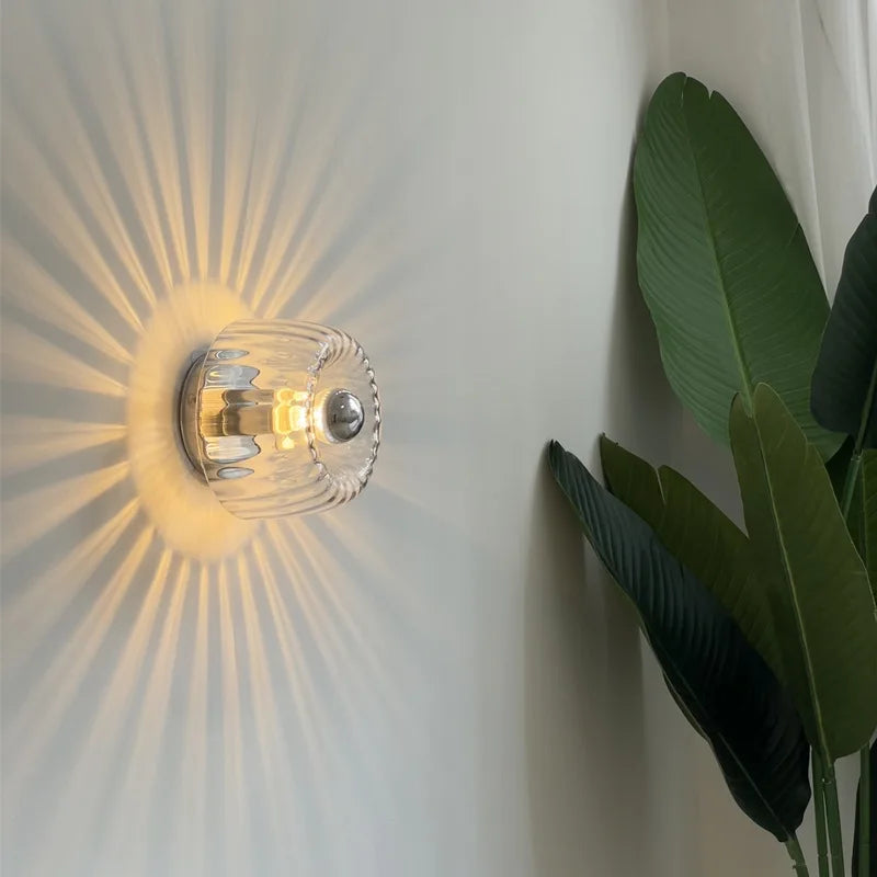 LUNERA – Applique Murale LED | Style Bauhaus Scandinave | Métal & Verre | Blanc Chaud | 8W | 30 cm