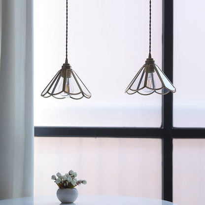 LustreVerre - Lampe Suspendue en Laiton