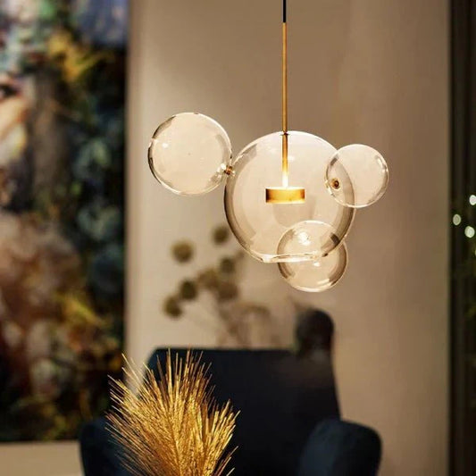 Bubble – Suspension à Boules Modernes en Verre et Métal – Éclairage LED Design