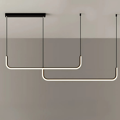 Lumivault | Suspension Moderne – Noir ou Doré – LED Dimmable – Pour Salle à Manger ou Cuisine