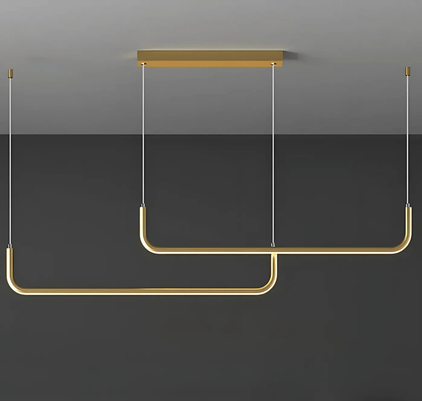 Lumivault | Suspension Moderne – Noir ou Doré – LED Dimmable – Pour Salle à Manger ou Cuisine