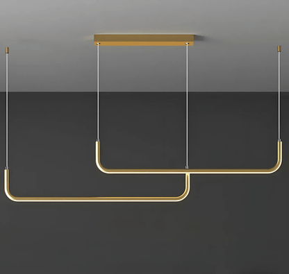 Lumivault | Suspension Moderne – Noir ou Doré – LED Dimmable – Pour Salle à Manger ou Cuisine