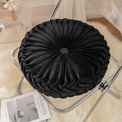 CitrouVelours | Coussin Rond en Velours Doux pour Salon et Bureau