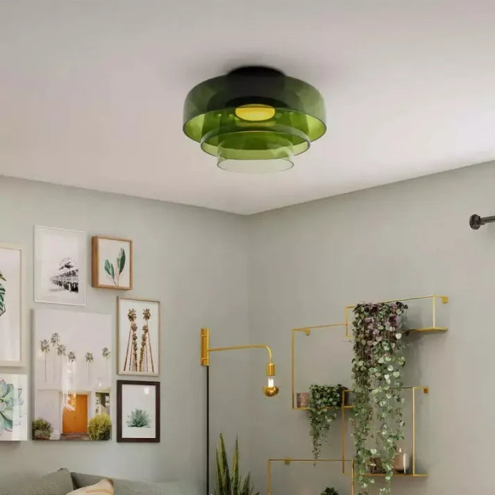 GlassLuxe – Lumière de Plafond Médiévale