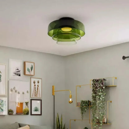 GlassLuxe – Lumière de Plafond Médiévale