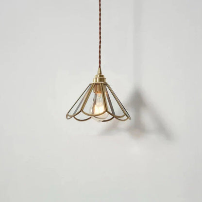 LustreVerre - Lampe Suspendue en Laiton