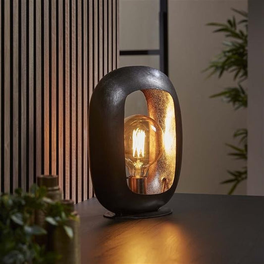 SelmaLamp – Lampe de Table Design en Nickel Noir | Style Industriel Élégant