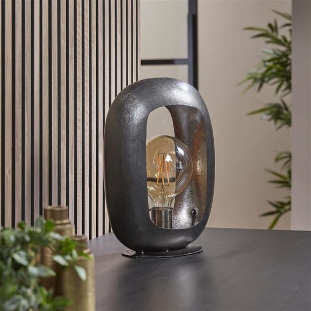 SelmaLamp – Lampe de Table Design en Nickel Noir | Style Industriel Élégant