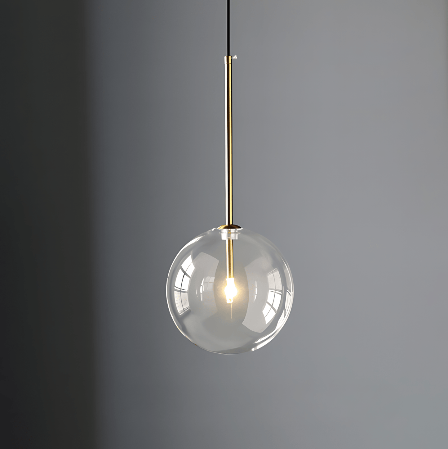 Suspension Élégante avec Globe en Verre