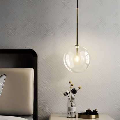 Suspension Élégante avec Globe en Verre