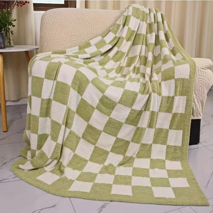 Couverture à Carreaux | Ultra Douce & Réversible | Pour Canapés, Camping et Plus
