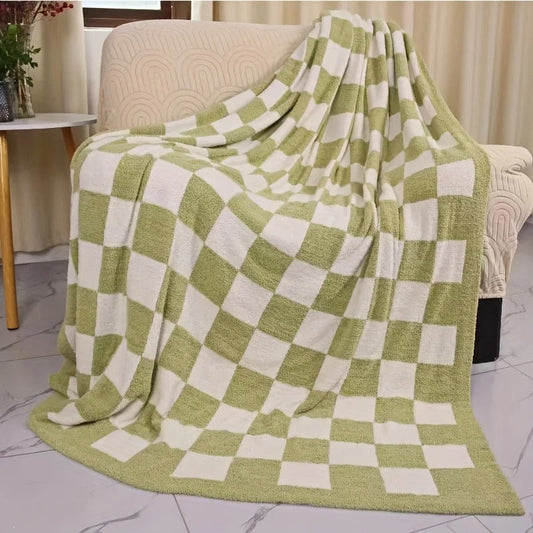 Couverture à Carreaux | Ultra Douce & Réversible | Pour Canapés, Camping et Plus