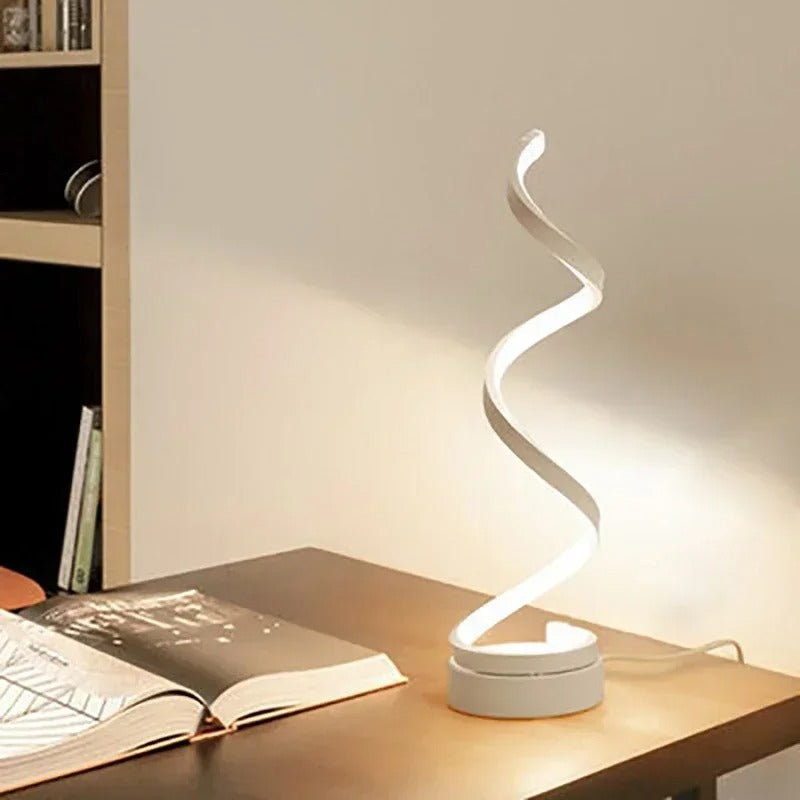 Lampe de table LED moderne - Éclairage en spirale protecteur pour les yeux