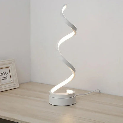Lampe de table LED moderne - Éclairage en spirale protecteur pour les yeux