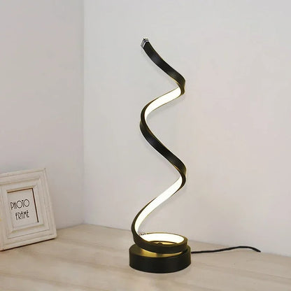 Lampe de table LED moderne - Éclairage en spirale protecteur pour les yeux