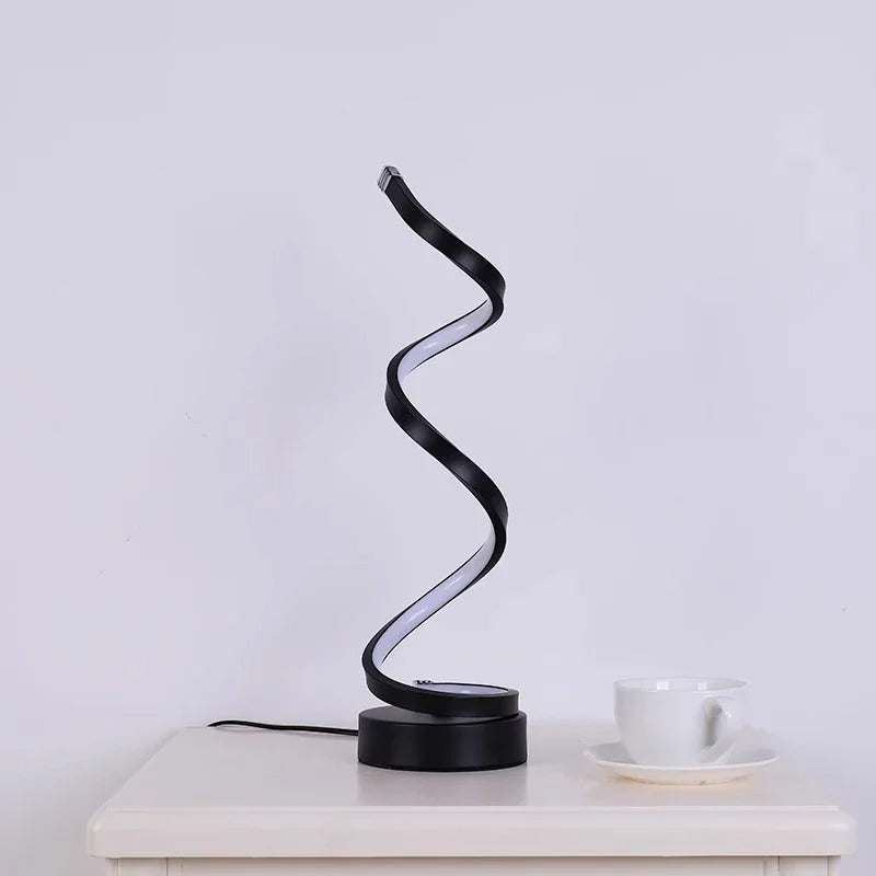 Lampe de table LED moderne - Éclairage en spirale protecteur pour les yeux