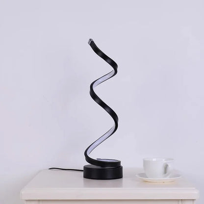 Lampe de table LED moderne - Éclairage en spirale protecteur pour les yeux