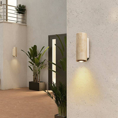 Travilo – Applique Murale en Travertin | Design Moderne | Lumière LED Chaude