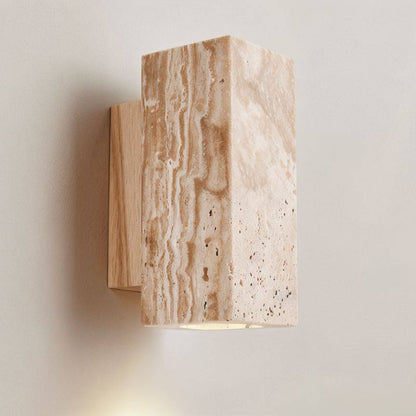 Travilo – Applique Murale en Travertin | Design Moderne | Lumière LED Chaude