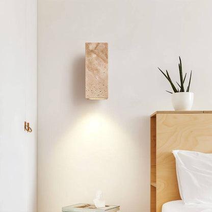Travilo – Applique Murale en Travertin | Design Moderne | Lumière LED Chaude