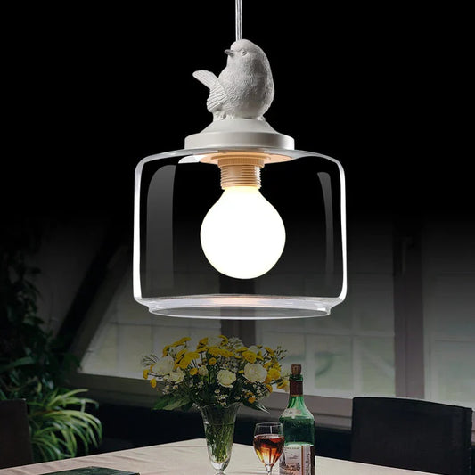 Aviary | Suspension Décorative Inspirée des Oiseaux – Verre & Pierre – Design Naturel et Moderne