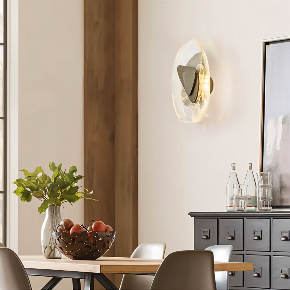 Crystella – Applique Murale en Verre et Fer | Lumière LED d’Ambiance