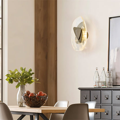 Crystella – Applique Murale en Verre et Fer | Lumière LED d’Ambiance