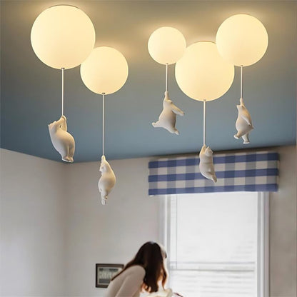 Up – Plafonnier Ballon Ourson | Lampe Enfant | LED | 4 Tailles