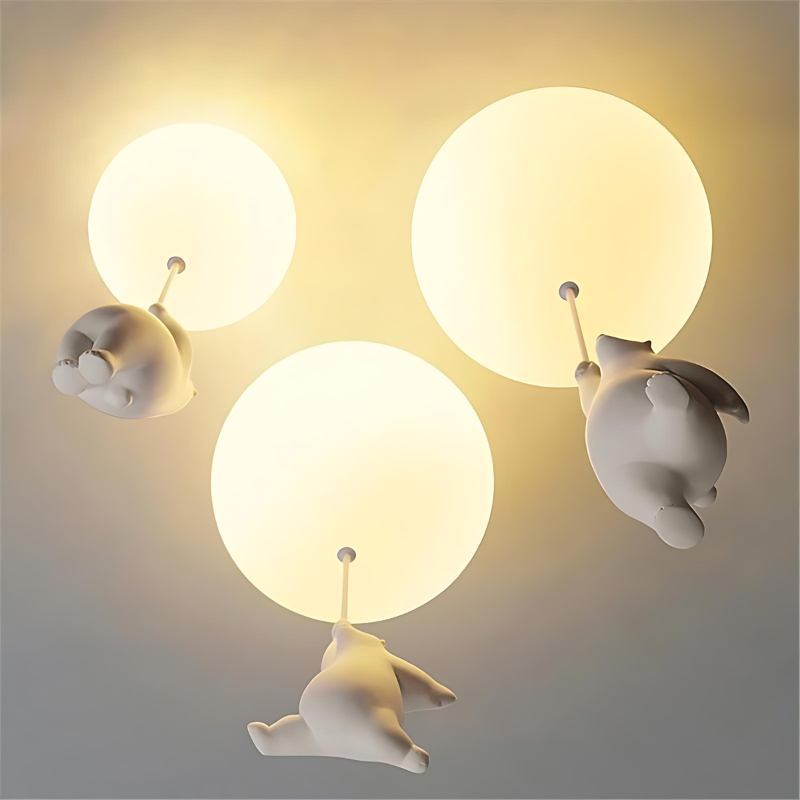 Up – Plafonnier Ballon Ourson | Lampe Enfant | LED | 4 Tailles
